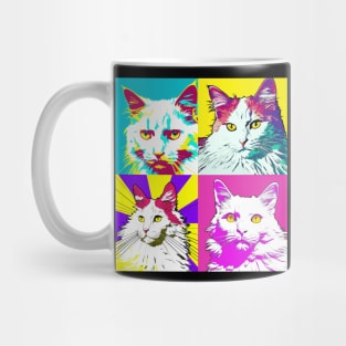 Turkish Angora Pop Art - Cat Lover Gift Mug